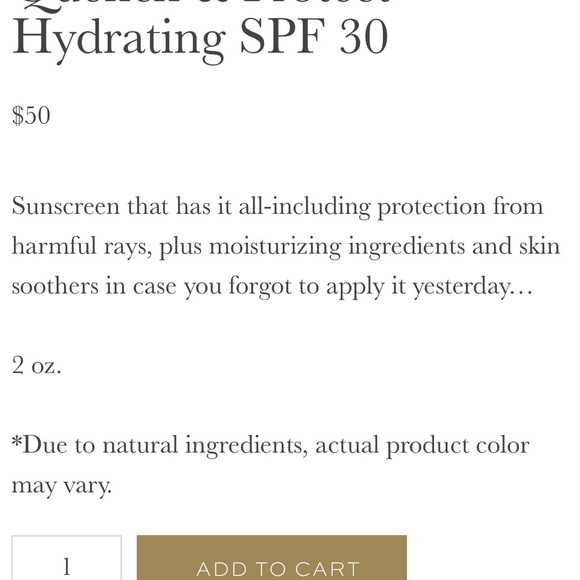 Sorella quench and protect hydrating SPF 30 - Picture 2 of 8